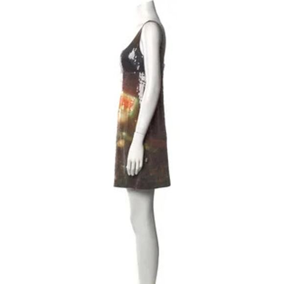 heaven BY MARC JACOBS Tie-Dye Print Mini Dress Sequin All over Print SZ 6 - Picture 2 of 10